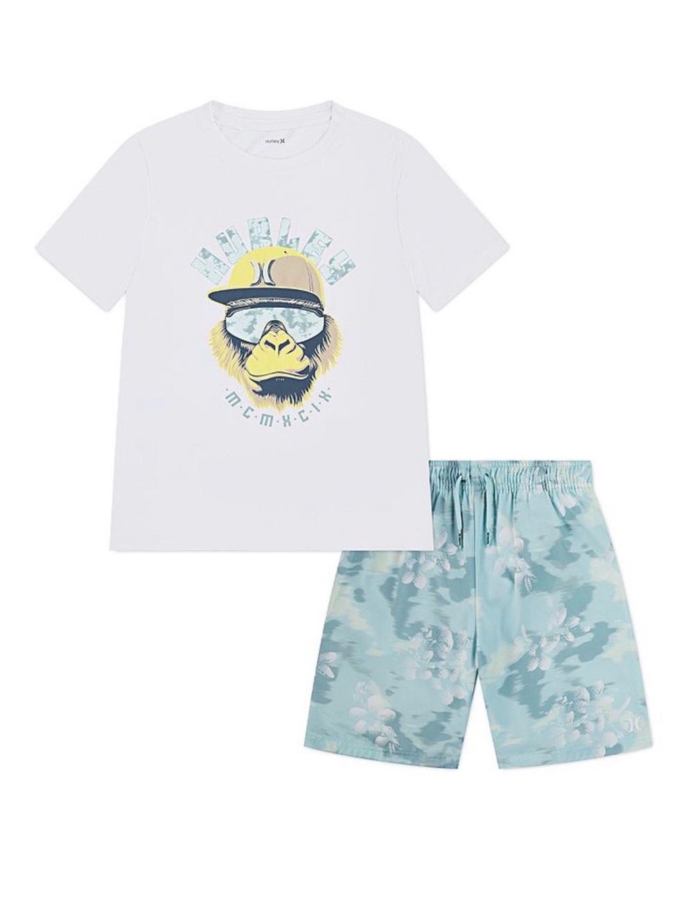 Hurley Boys H20-DRY UPF swimsuit set Top & Trunks size 4